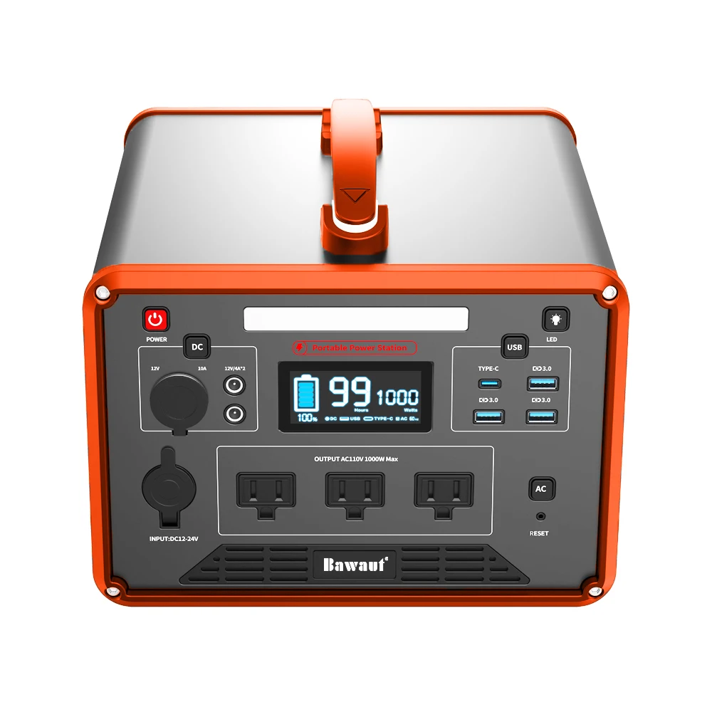 DC Power Station 1000W With Camping Outdoor Off Grid Mobile Lifepo4 Lithium Battery