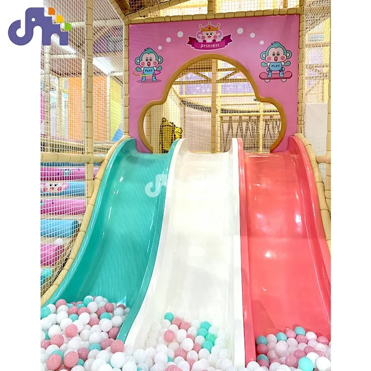 Domerry amusement equipment children balls pool playground indoor plastic slide kid play jungle gym