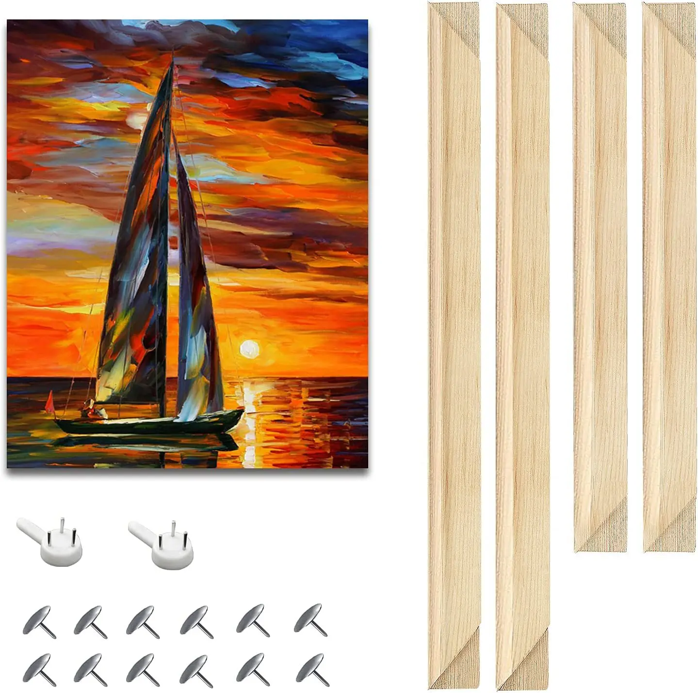 Diy Solid Wood Canvas Frame Kit 16 X20 Inch For Oil Painting & Wall Art  Customized Wooden Art Frames For Paintings & Canvases
