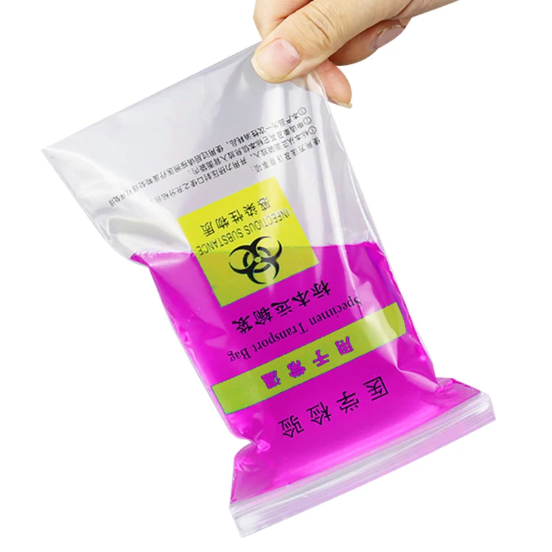 Tender STAT Lab Plastic Disposable Ldpe Zip Locks Polyethylene Biohazard Specimen Bag For Laboratory Made In China
