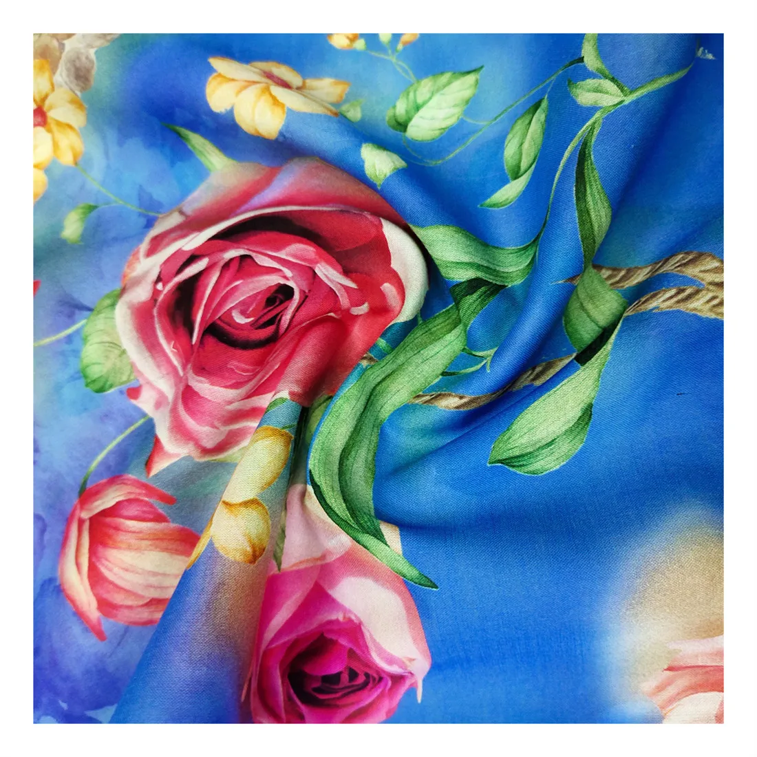 China Manufactory Organic  100% cotton voile fabric  digital printed dress fabric