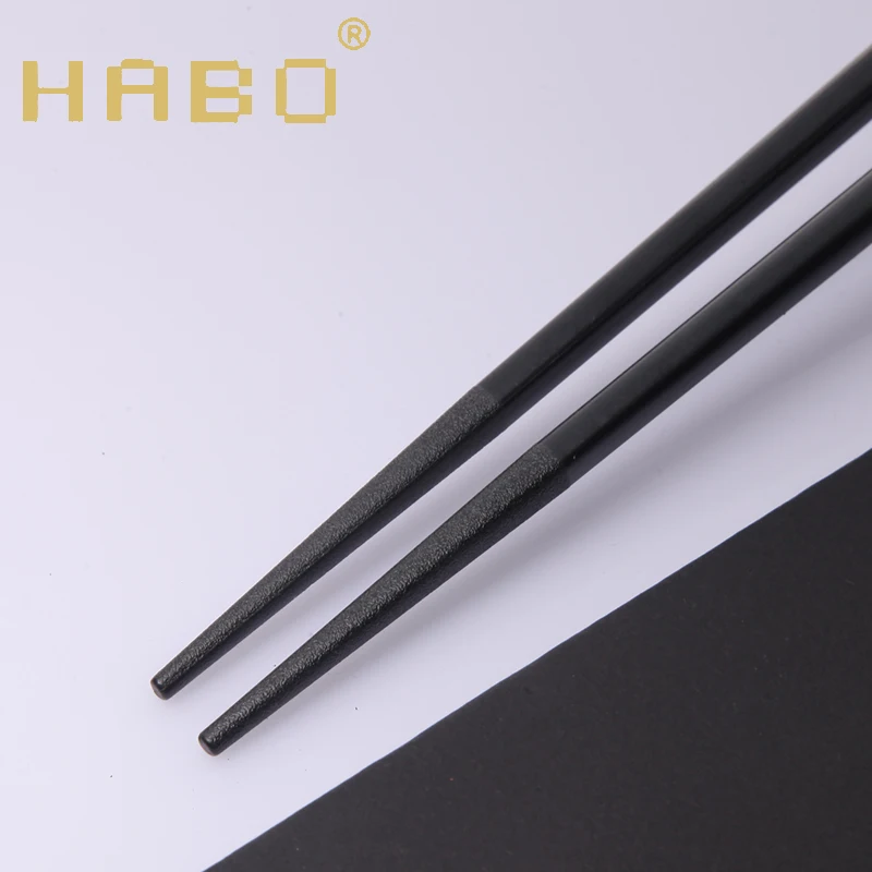 HABO hotel houseware antibacterial anti-mould fiberglass luxuriant easy to clean 2021 new ripple ring chopstick for gift box SGS
