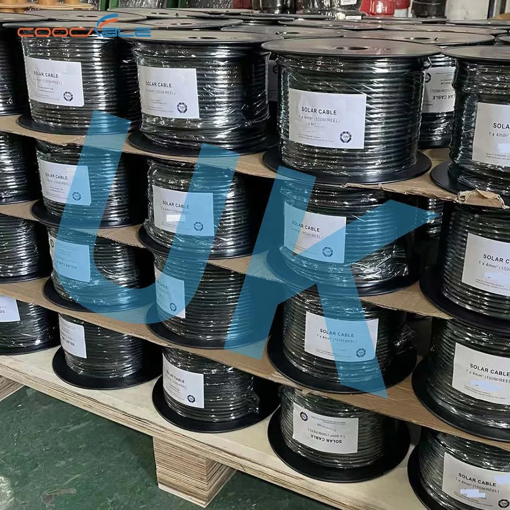 Pv Solar Dc Cable 2x4Mm 2x6Mm 2x10Mm 2x16Mm Twin Wire Solar Panel Extension Cable Solar Panel Cable