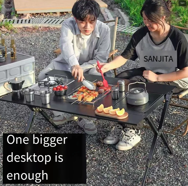 Outdoor  Tactical Table 4 Unit Camping Folding Portable aluminum alloy multi-function picnic lifting table