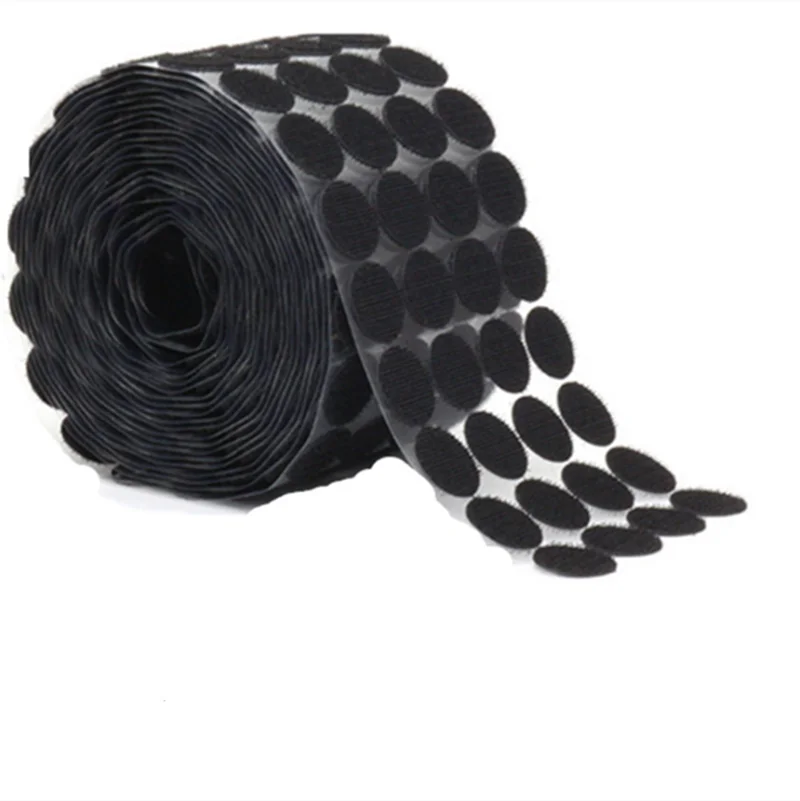factory wholesale self adhesive round shape hook loop dots magic tape  fastener tape TCMST01-15