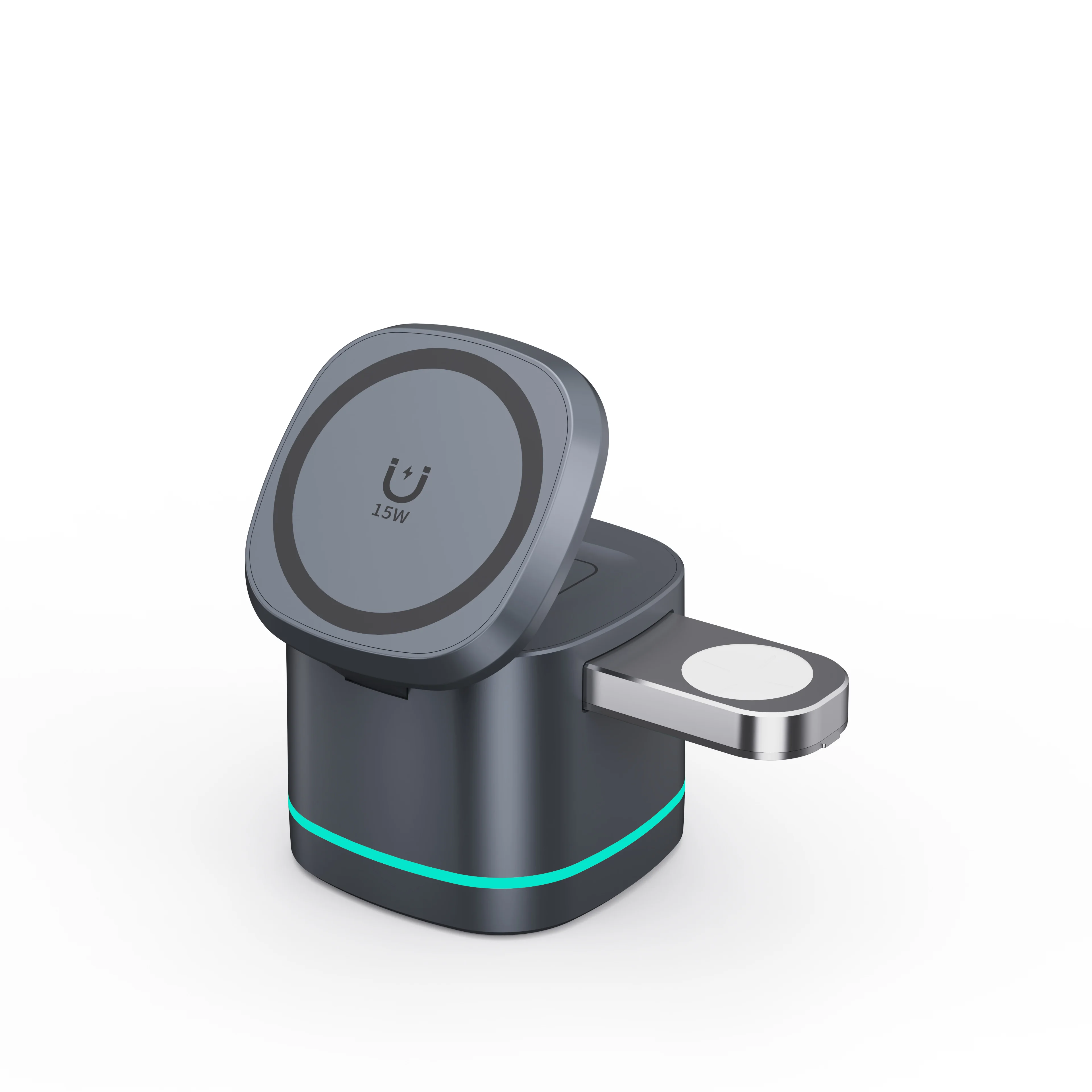 Hot 3 in 1 Wireless Charging For Apple Devices 15W Fast Charging For Watch Qi For Airpods 360 Adjustable Viewing Phone Holder