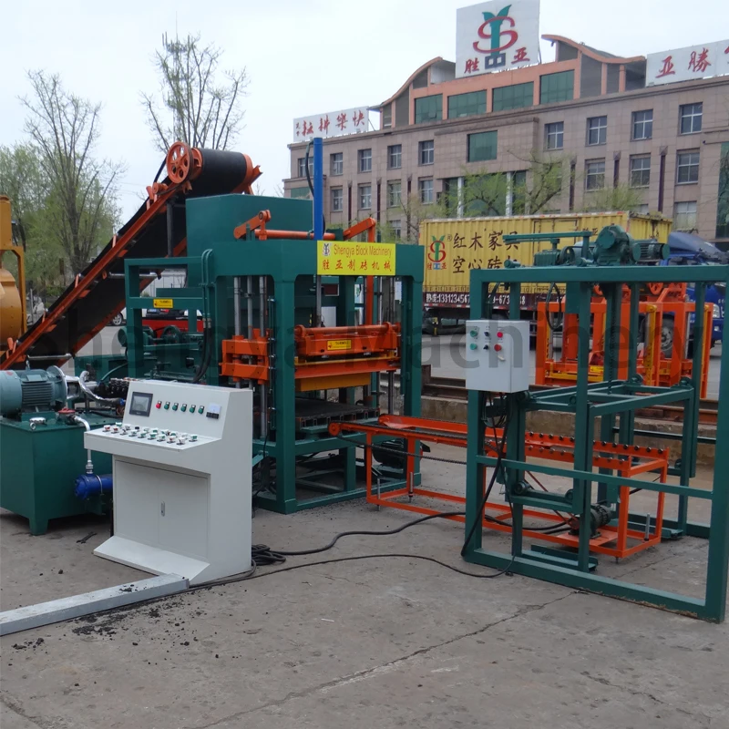 qt4-20 hempcrete block machine wood sawdust pallet block making machine clay brick making machinery