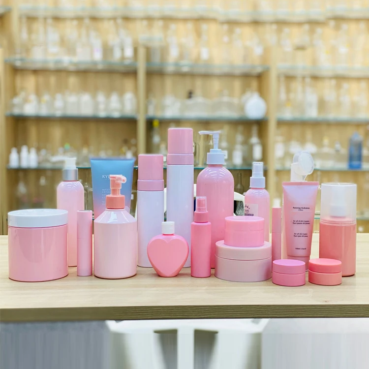 Manufacturing Plastic Cosmetic 60ml 250ml Lotion Toner Bottles 100g Cream Jars 50g 80g Tube Set Packaging Skin Care Container