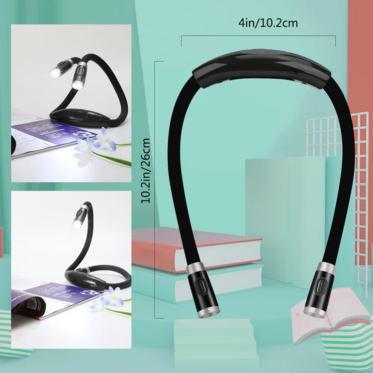 USB-лампа для чтения Ночной светильник подсветка шеи перезаряжаемая режима «свободные руки» прочная светодиодная вязания кемпинга ремонта