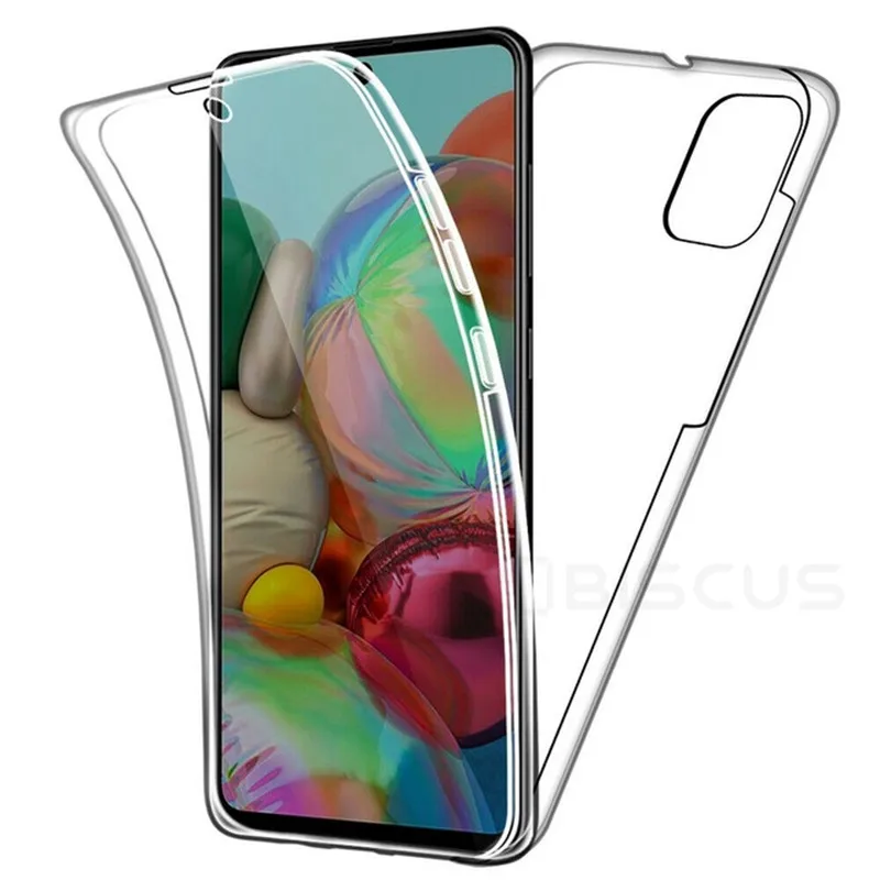 Double Case for Samsung Galaxy A50 A70 A51 A71 A20 A40 A41 A31 A21 A01 360 Shockproof Protective Silicone TPU Gel Case Cover