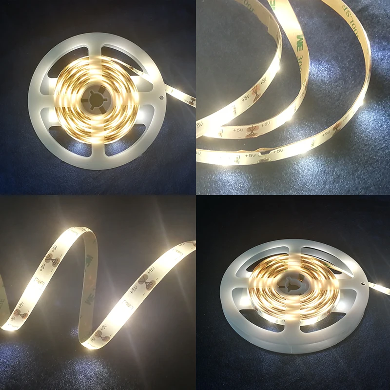 
Under bed light PIR motion sensor led strip light battery powered 230v warm white led strip 
