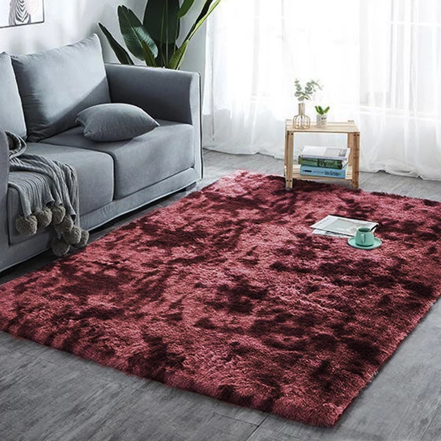 Factory price Soft fur Rugs polyester anti slip Living room area Floor Fluffy Carpets