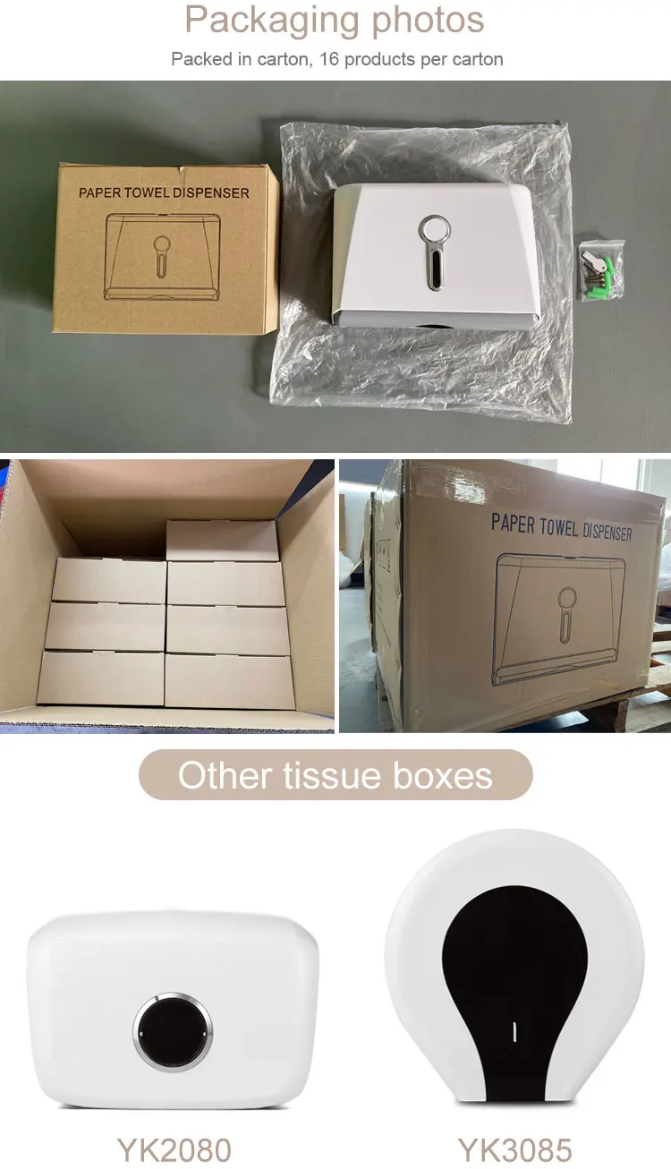 Wall Mounted Plastic Z Fold Toilet Kitchen Manual Paper hand Towel Dispenser With Key C fold Hand Towel Tissue Dispenser