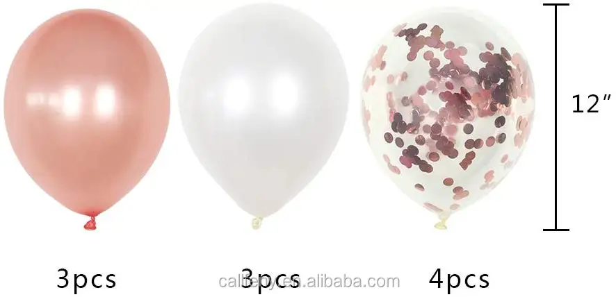 Розовый Золотой Фон для дня рождения, украшение для детского праздника с конфетти, воздушный шар, блестящий баннер