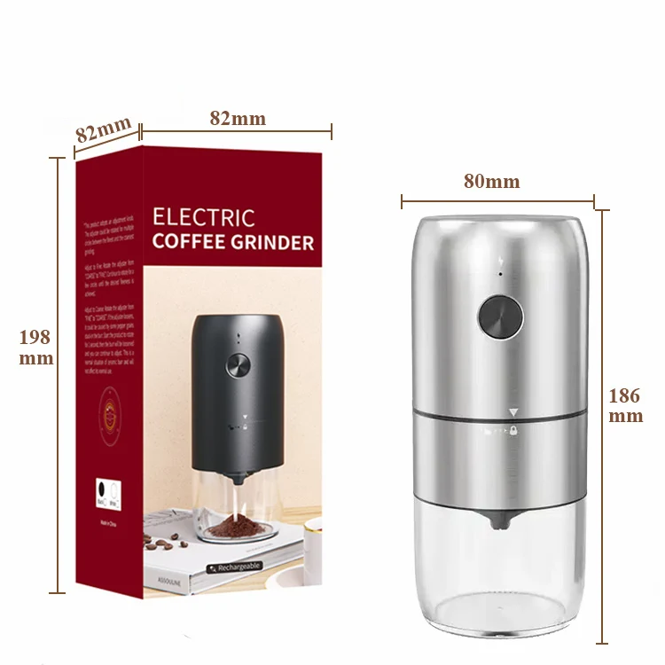 Adjustable Grind Settings Electric Ceramic Conical Burr Coffee Grinder Portable & Travel Friendly Whole Bean Mill