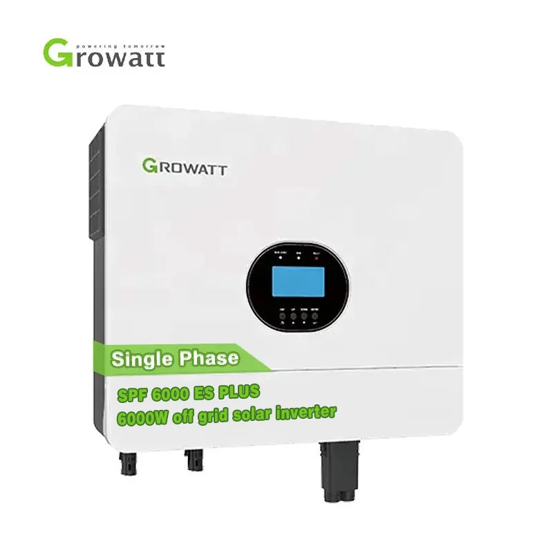 Распродажа Growatt 6000 Вт Spf Es плюс чистый синусоидальный солнечный инвертор однофазный выключенный для солнечной системы