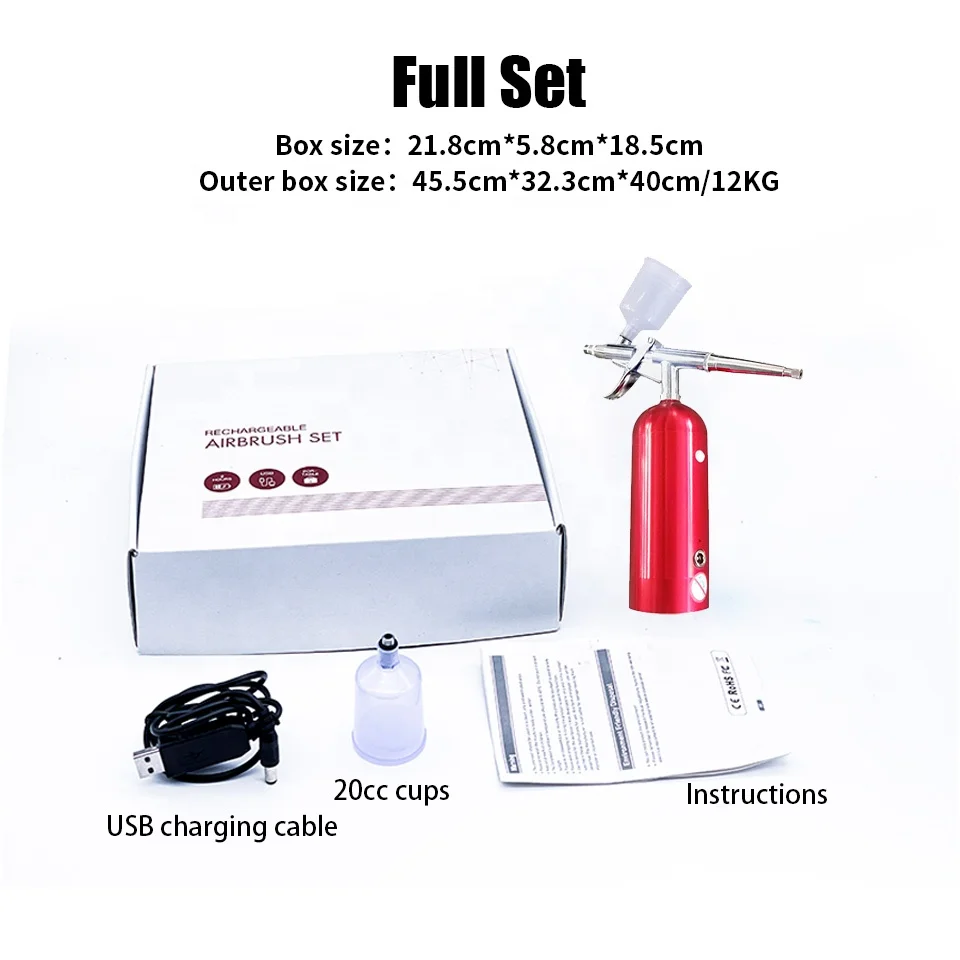 high air Flow Barber Model Painting Cordless wireless portable Airbrush Compressor Kit mini Air Brush