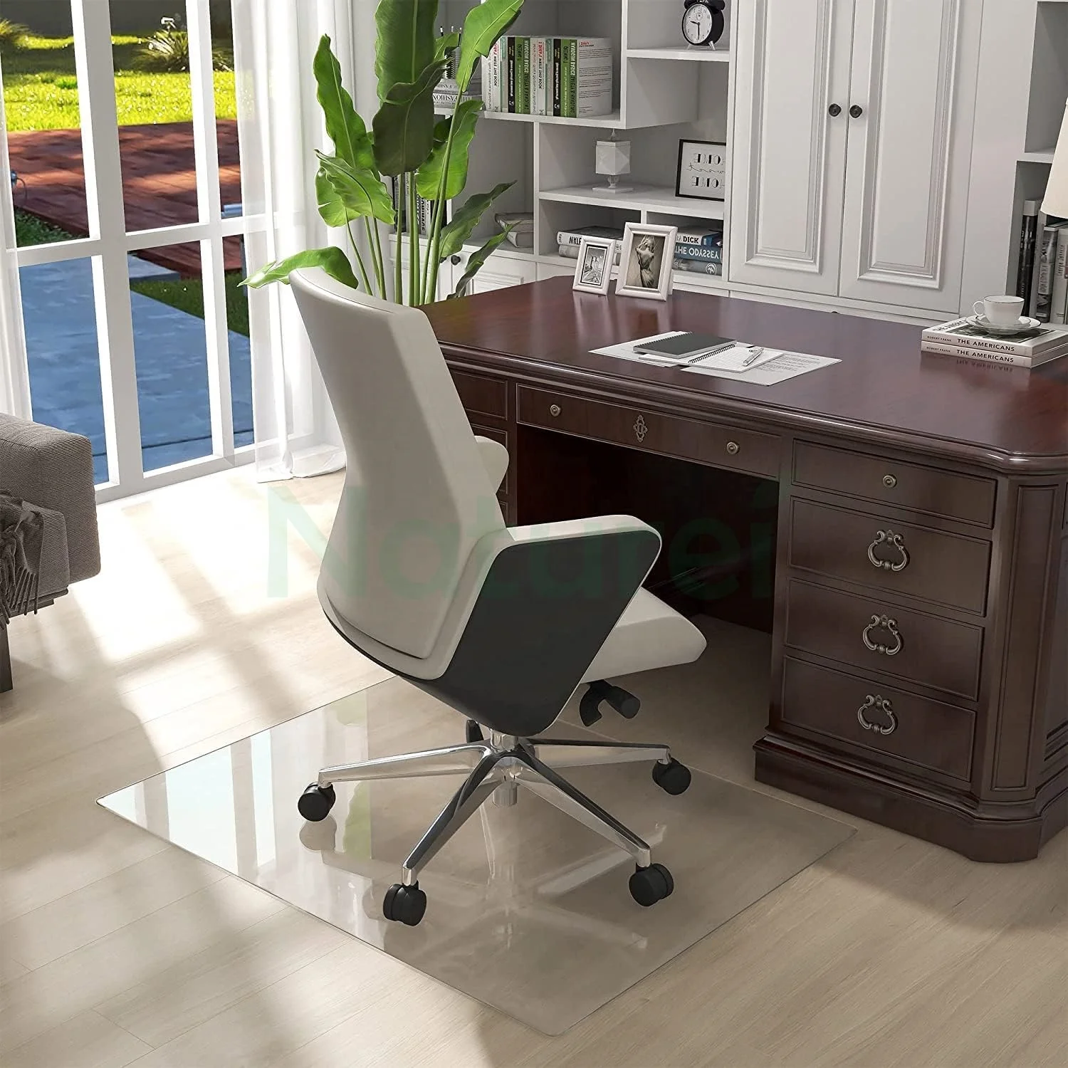 Polished Edge clear Glass Office Chair Mat Carpet Chair Mats for Rolling Chairs