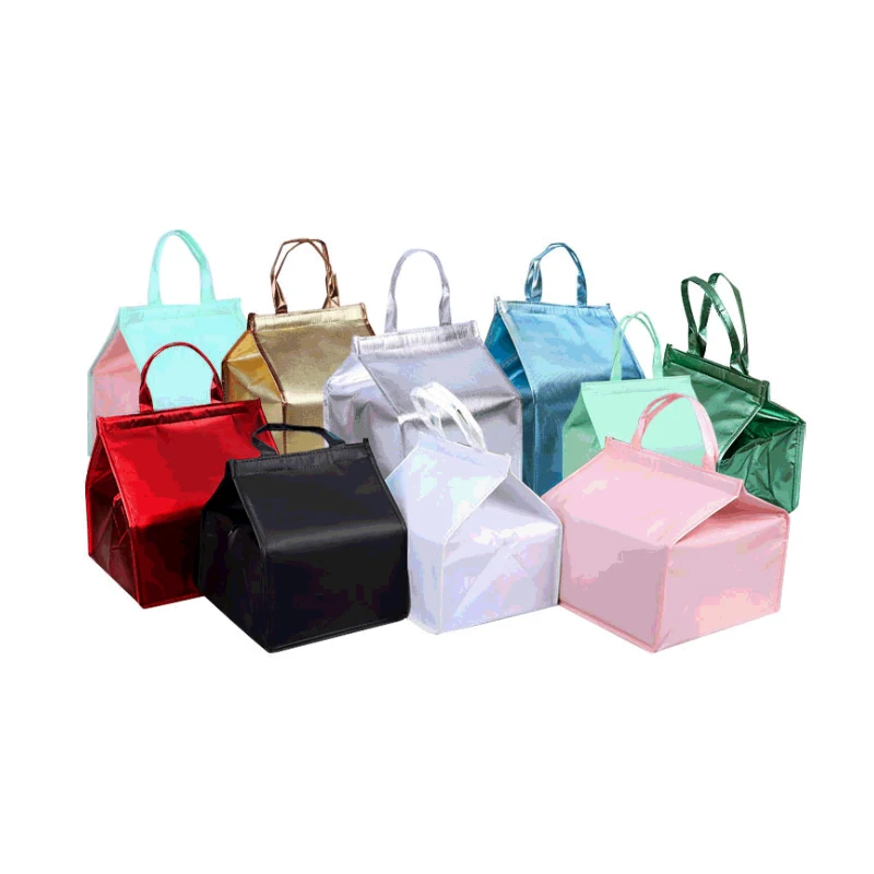Wholesale Fashion Durable Pouch Tote Promotional Cake Food Ice Cream Insulated Pp Non Woven Cooler Bag