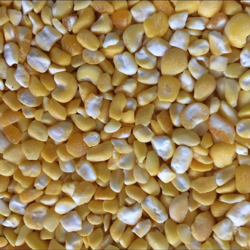 Желтые кукурузные ядра в вакуумной упаковке