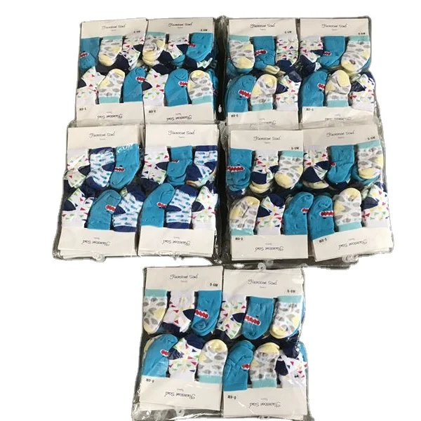 Good Selling Guangzhou Little Boy Ankle Socks 3 Pairs in 1 Set Cute Mix Colors NB-12m Baby Toddler Socks