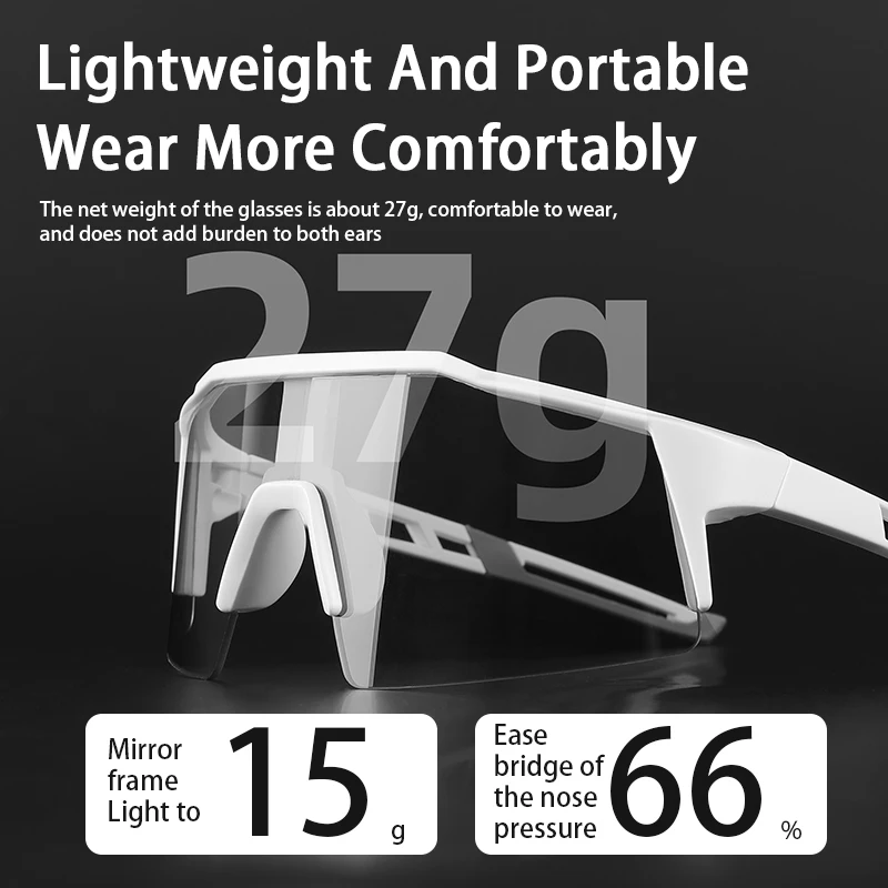 Outdoor Sport Photochromic Glasses Color Change UV Protection Cycling Bicycle Sunglasses for women men