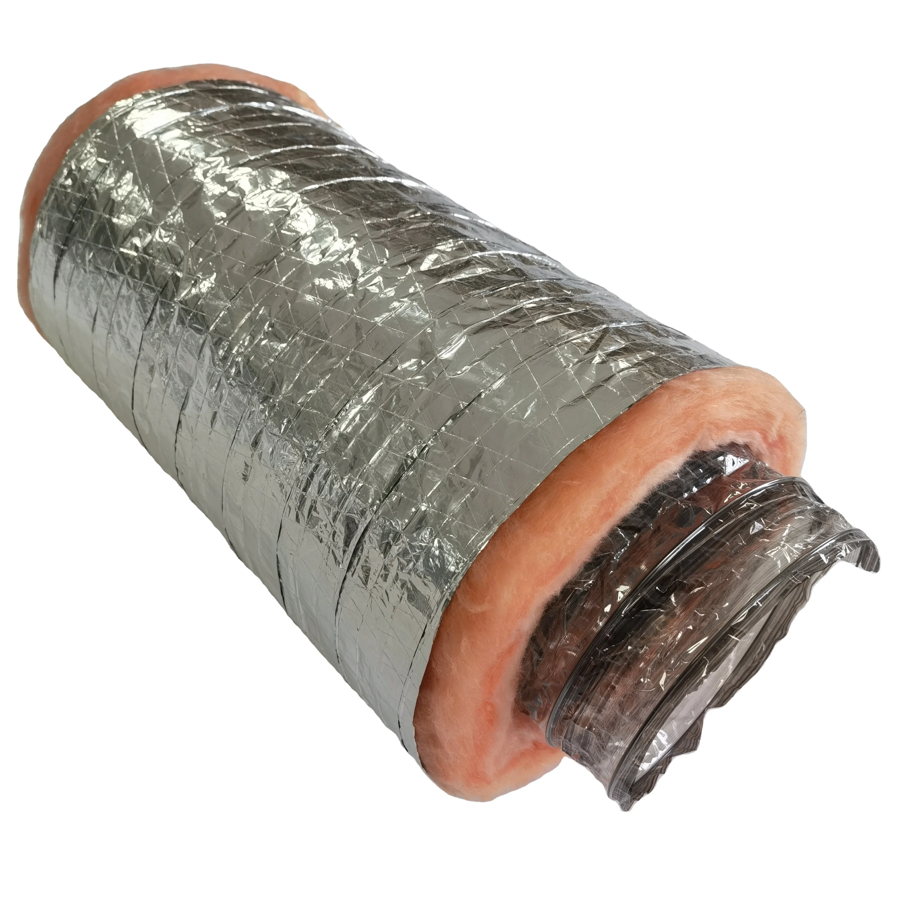 R6 R8 insulated flexible air duct/hose fiberglass attic insulation pipe insulation air conditioner insulation