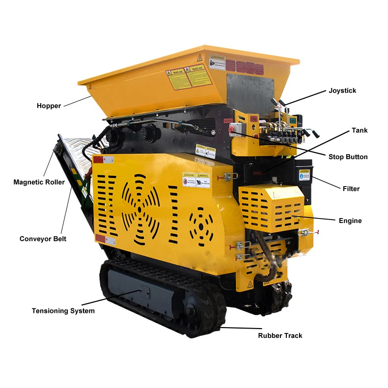 3-10 T/H Crawler Concrete Mobile Jaw Crusher Factory Price Mini Small Crawler Crusher Machine Gasoline / Diesel Engines