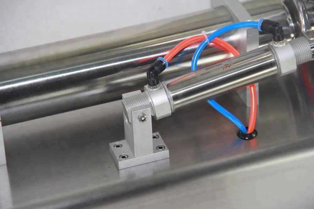 HANBOO Pneumatic Semi-automatic Piston Paste Gel Honey and Liquid Filling Machine with Single and Double Nozzles