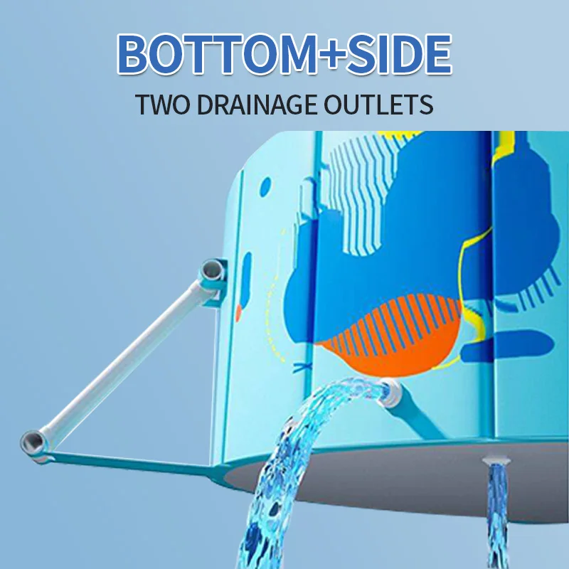 Portable folding pool with triangular support design Good stability Thickened plastic pole Strong support