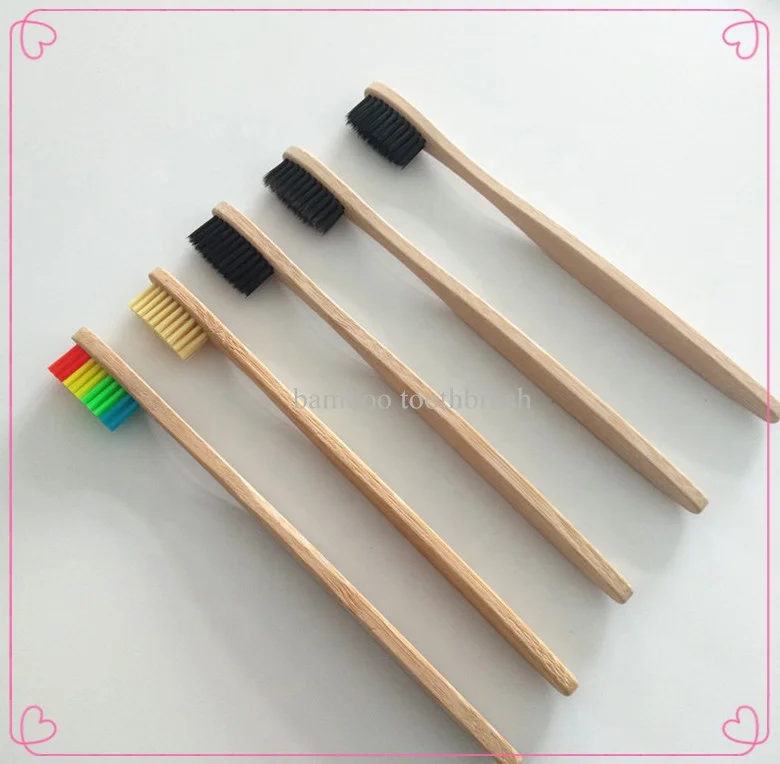 Custom Wholesale OEM Welcome Private Label Eco Biodegradable Adults Oral Clean Flat Handle Bamboo Toothbrush