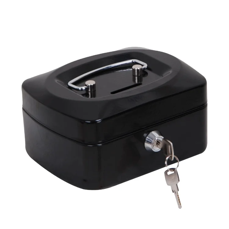 Mini Petty Cash Lock Box With Key China Cash Storage Boxes With Coins Slot Portable Safe Cash Box/