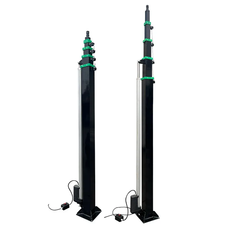 Low Price High-End Electric CCTV Telescopic Mast 4M 5M 6M 8M 9M High Antenna Lifting Rod for Camera Monitoring