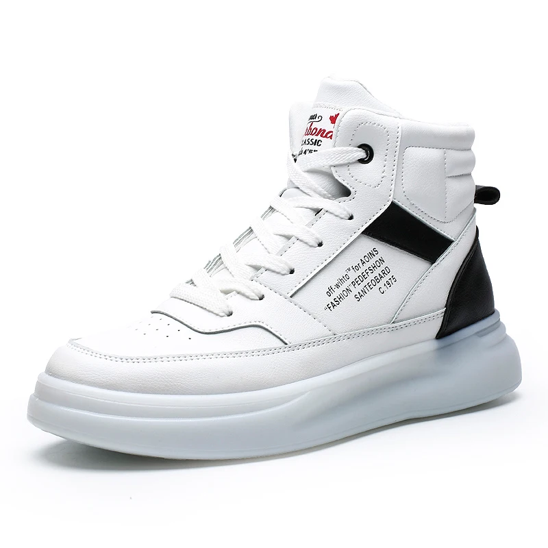 Мужские высокие повседневные трендовые дышащие корейские версии универсальные парусиновые Нескользящие уличные студенческие туфли для стрельбы осень 2019