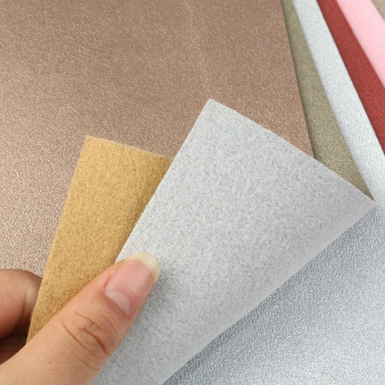 50x140cm Wholesale Soft Vegan Metallic Faux Leather Vinyl Fabric By half Yard 85429