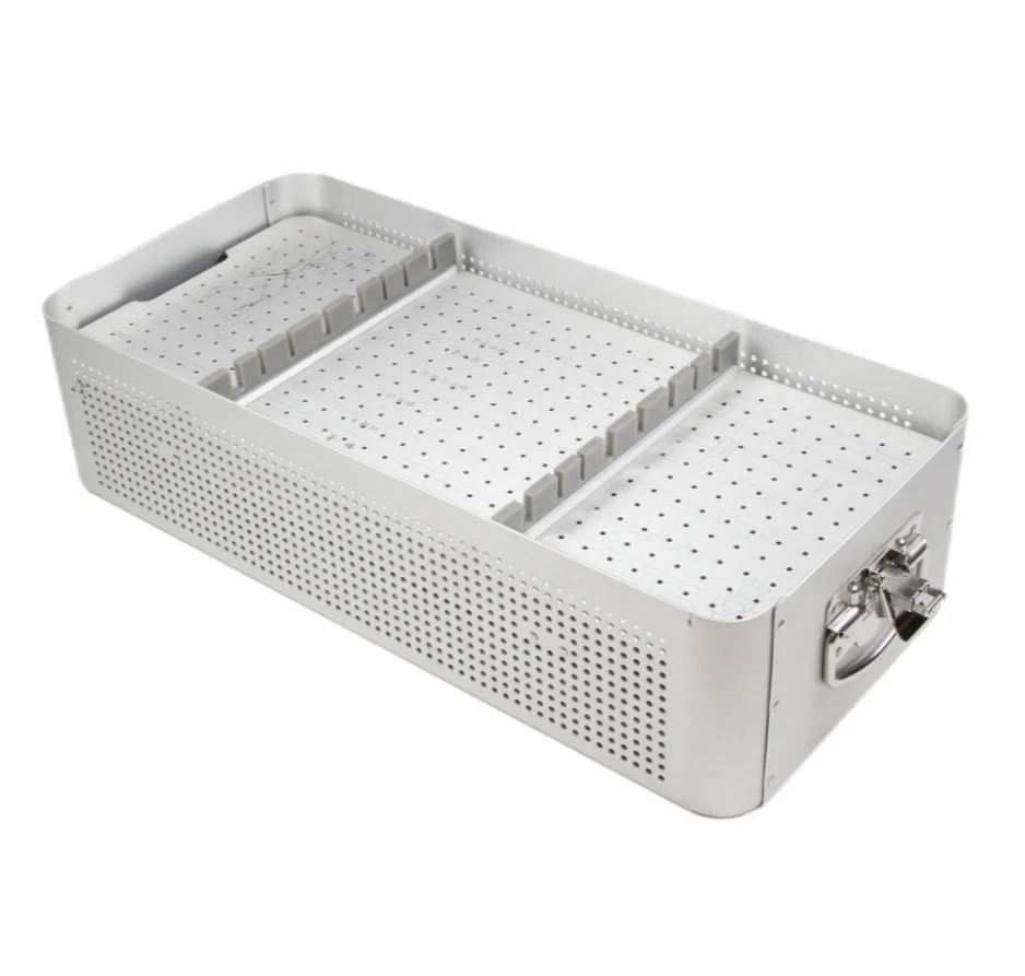 Sterilization Disinfection Box Medic Disposal Aluminum Container Medical Equipments  Sterilization Tray