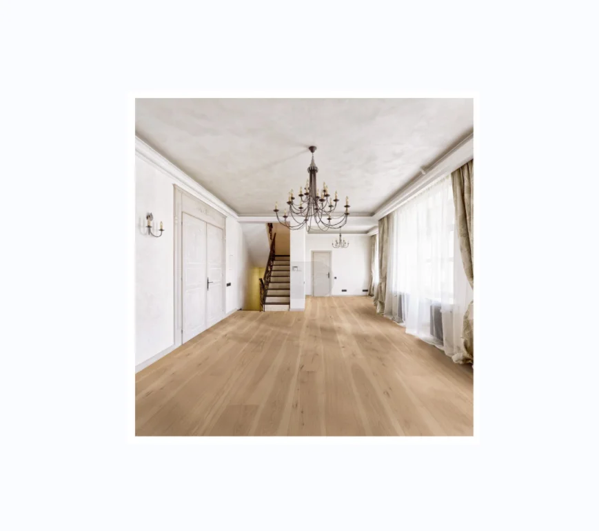 Floor Wood Engineered Smooth Wood Veneer SPC Floor Oak Real Wood Indoor