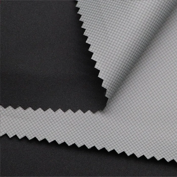 75DT8 2/2 twill laminated PU medium permeable membrane trench jacket down jacket pie overcome overalls ski suit fabric