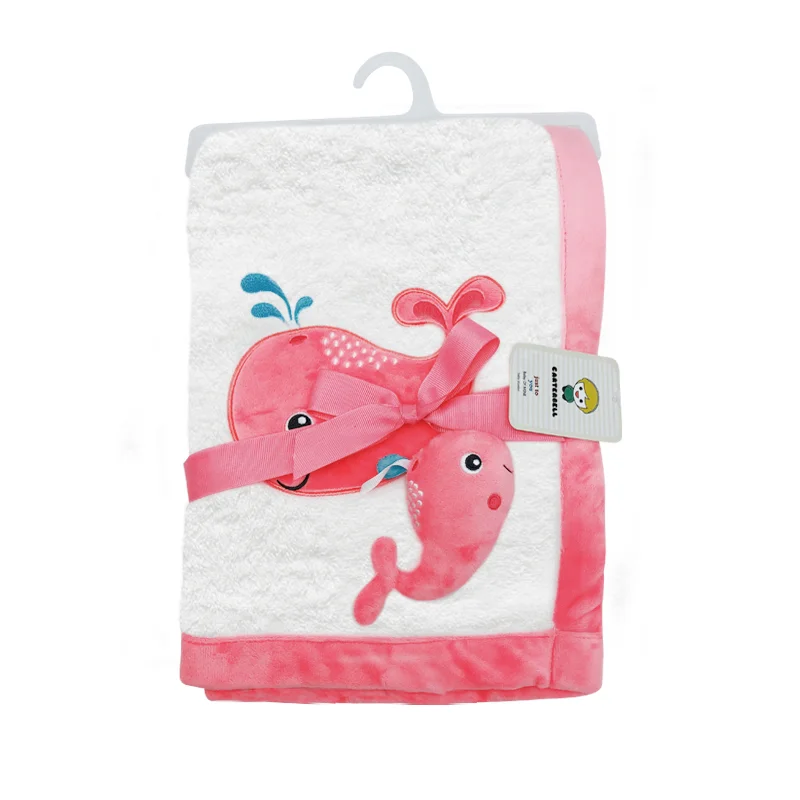 Wholesale Lovely Baby Blanket Unisex Toy Voice Soft Baby Blanket Thin Cartoon Baby Blanket Kids For Sale