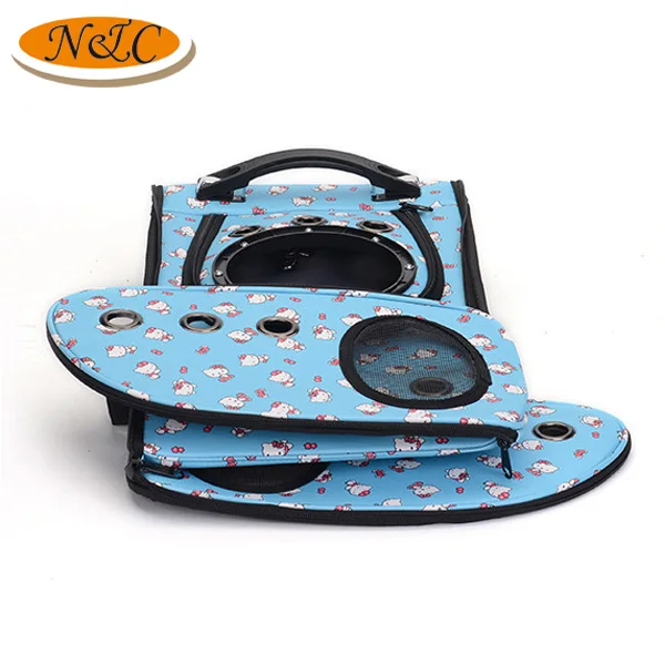 Airline conditioned breathable dog cat backpack space capsule pet carrier bag