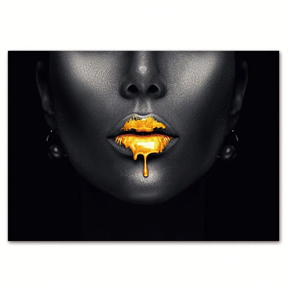 Canvas Wall Body Decor Art Craft Modern Home African Oil Paintings Prints Black White Painting