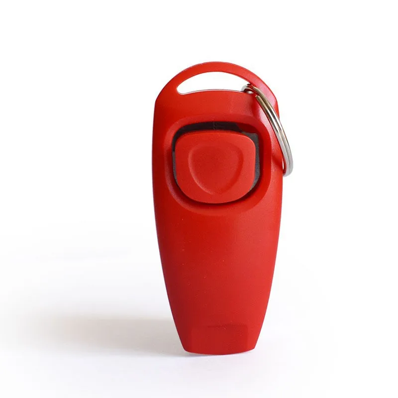 2-in-1 Interactive Button Whistle Clicker Custom Plastic Pet Training Supplies for Cats Dogs Small Outdoor Lifesaving Whistle