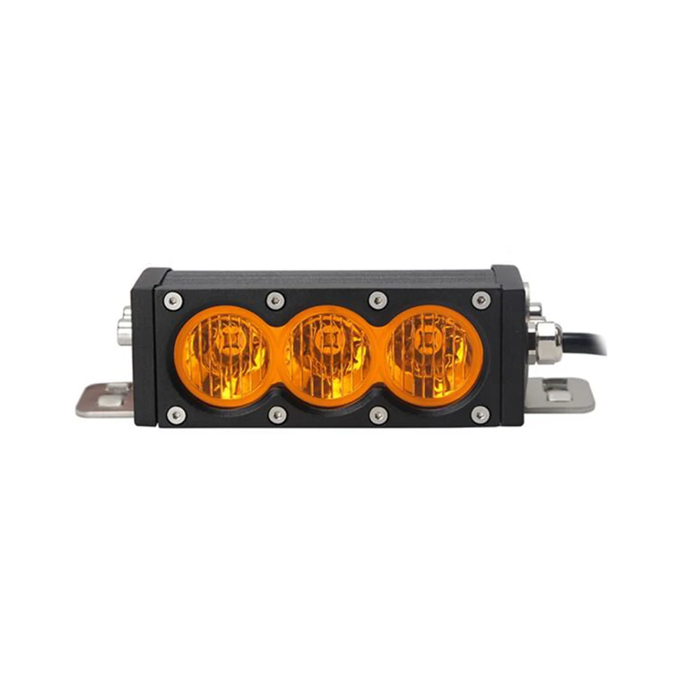 led light bar IP68 waterproof 6 inch 30w single row 6000K 24volt 12volt amber +white spot flood sale