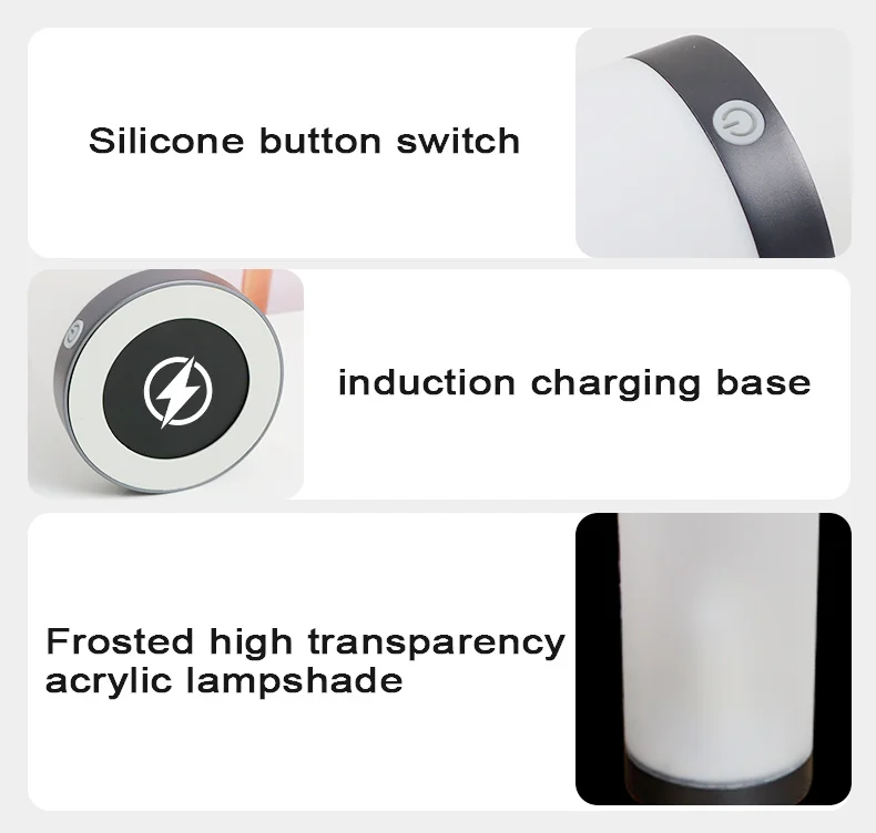 Dimmable wireless bar table lamp waterproof portable outdoor battery operated led cordless rechargeable atmosphere table lamp