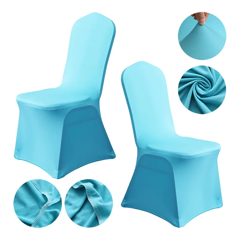 Oem Solid Washable Polyester Elastic Stretch Party Wedding Banquet Dinning Event Chair Covers
