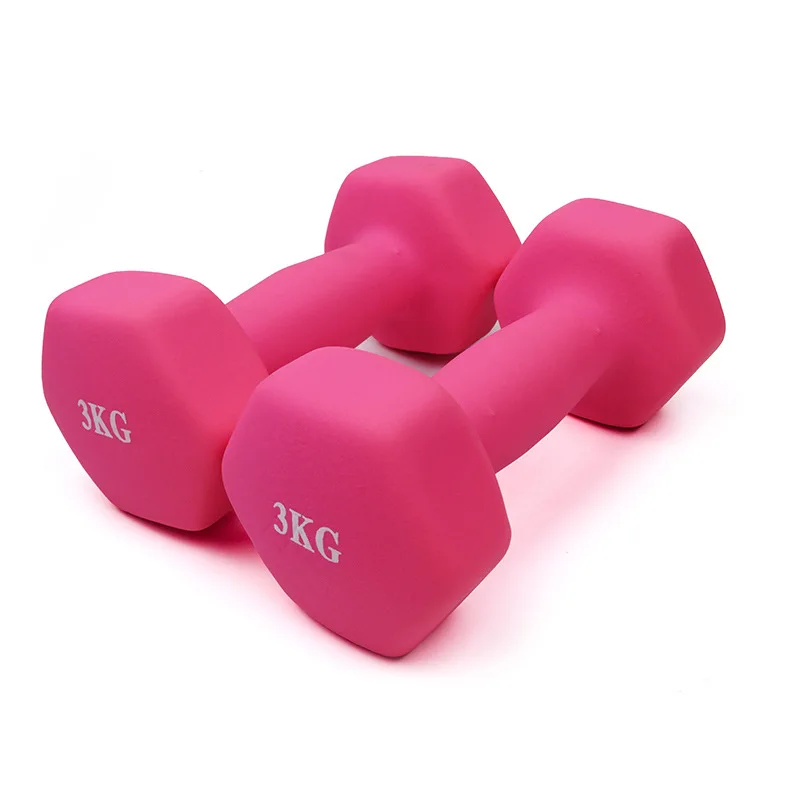 Wholesale 0.5kg 1kg 2kg lbs Sport Dumbbell Women Colorful Hex Hand Weight Dumbbell Set Vinyl Dipped Dumbbell