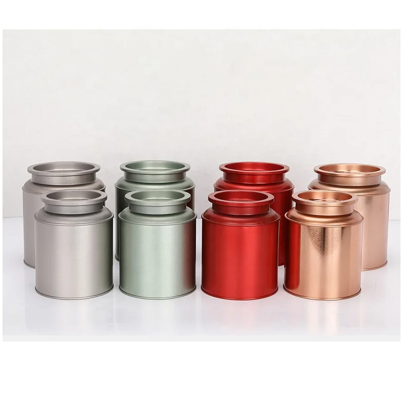 Unique Design Reusable Airtight Lid Tea Tin Can Rose Gold Snack Food Can