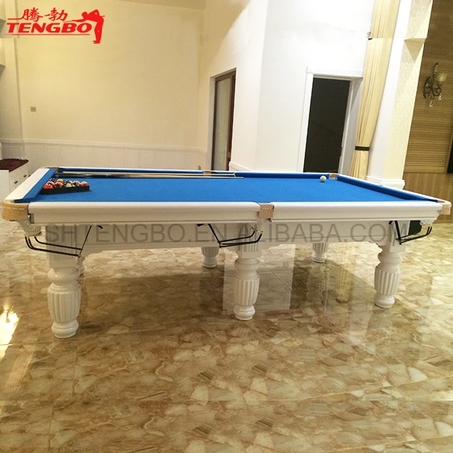 Chinese snooker black eight tournament standard high quality solid wood billiard pool table 8ft 9ft white colour