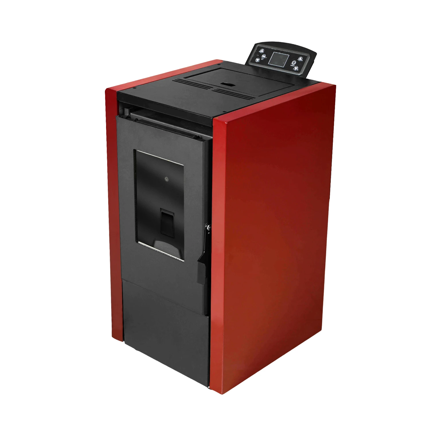 KM0602C CE certification 6.3KW Automatic Feeding Smokeless Electric Small Wood Pellet Stoves Fireplace With Remote Control