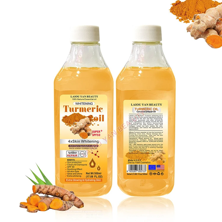 High Quality Super Whitening Turmeric Oil Face and Body Moisturizer Nourishing Lighten Spots Massage Turmeric Essential Oil